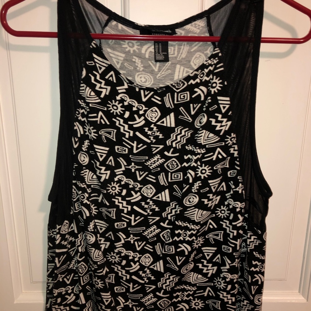 Funky black tank top